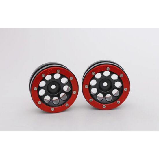 Beadlock Wheels PT-Ecohole Schwarz/Rot 1.9 (2 St.) 