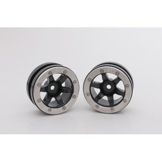 Beadlock Jantes PT-Wave noir/argent 1.9 (2) 