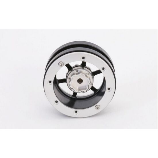 Beadlock Wheels PT-Power Black/Silver 1.9 (2pcs), 2 image
