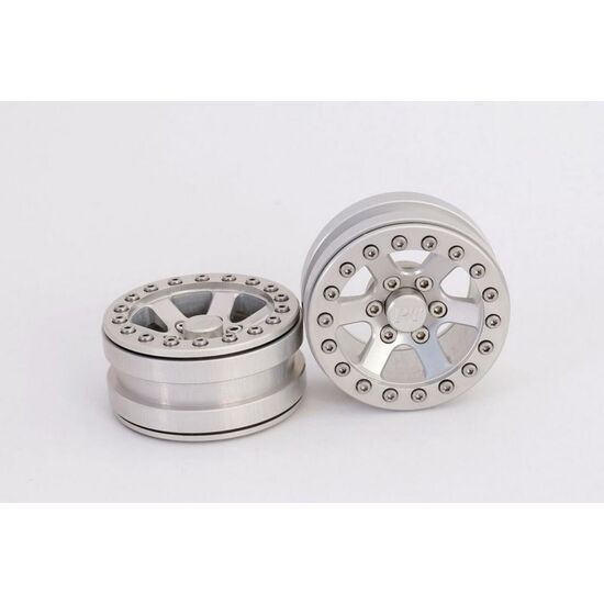 Beadlock Wheels PT-Escalade Silver/Silver 1.9 (2 pcs)