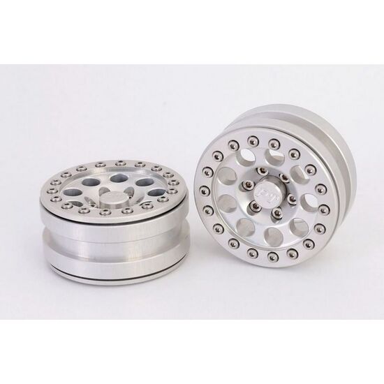 Beadlock Wheels PT-Ghost Silver/Silver 1.9 (2pcs)