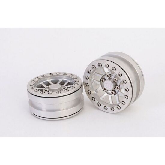 Beadlock Wheels PT-Warrior Silver/Silver 1.9 (2pcs)