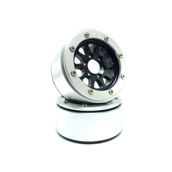 Beadlock Wheels GEAR noir/argent 1.9 (2) sans moyeu de roue