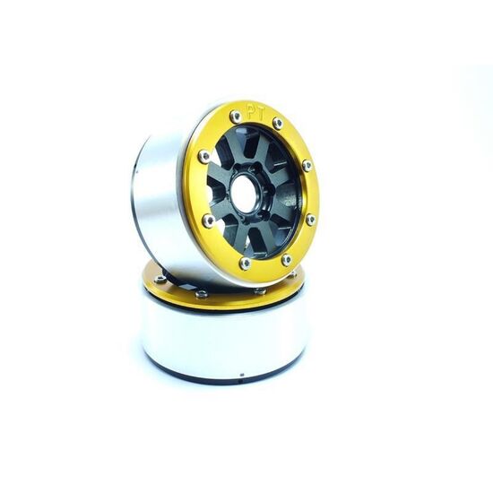 Beadlock Wheels HAMMER noir/doré 1.9 (2) sans moyeu de roue