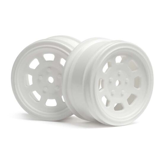 VINTAGE STOCK CAR WHEEL 26mm White (0mm OFFSET)