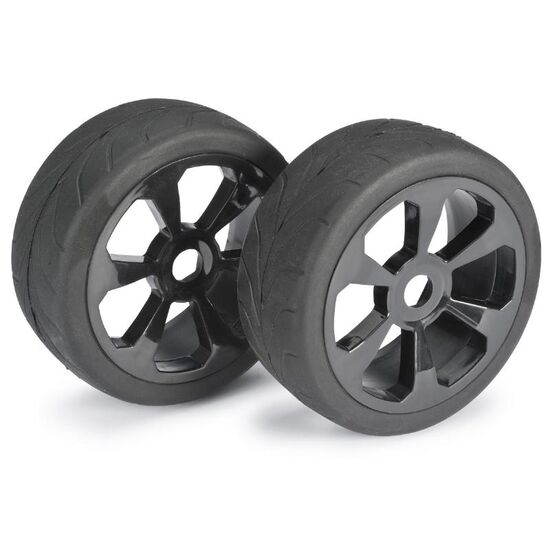 Paire de roues Buggy  6 battons/Street  noir 1/8ème (2pcs)