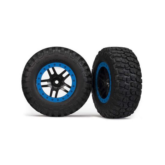 Tires & wheels, assembled, glued Blue