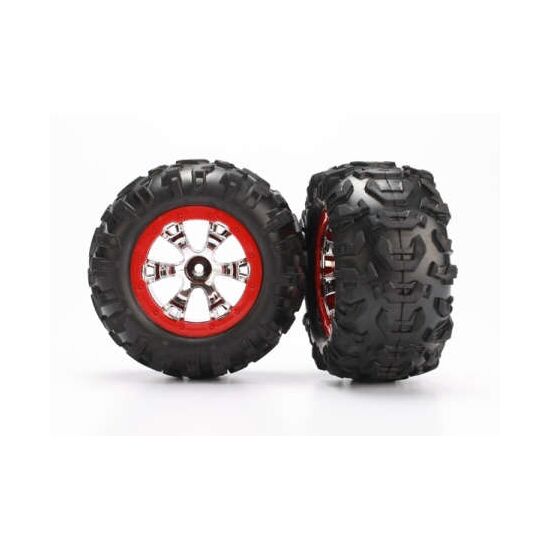 Tires & wheels, assembled, glued/red