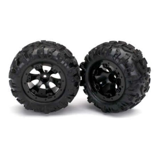 Tires and wheels, assembled, glued (G eode black, beadlock style wheels, Ca nyon AT tires, foam inserts) (1 left,