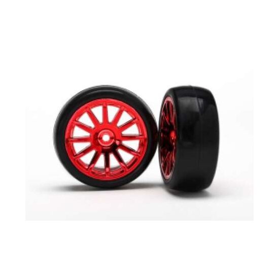 Wheels 12-SP Red & Slike Tyres