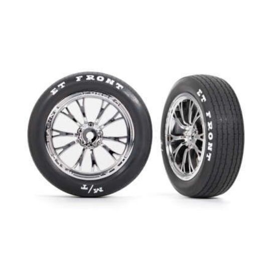 Tires & wheels, assembled, glued (Wel d chrome wheels, tires, foam inserts) (front) (2)
