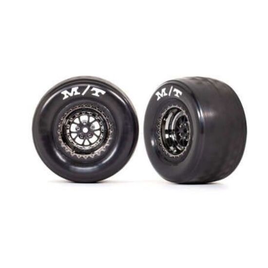 Tires & wheels, assembled, glued (Wel d black chrome wheels, tires, foam in serts) (rear) (2)