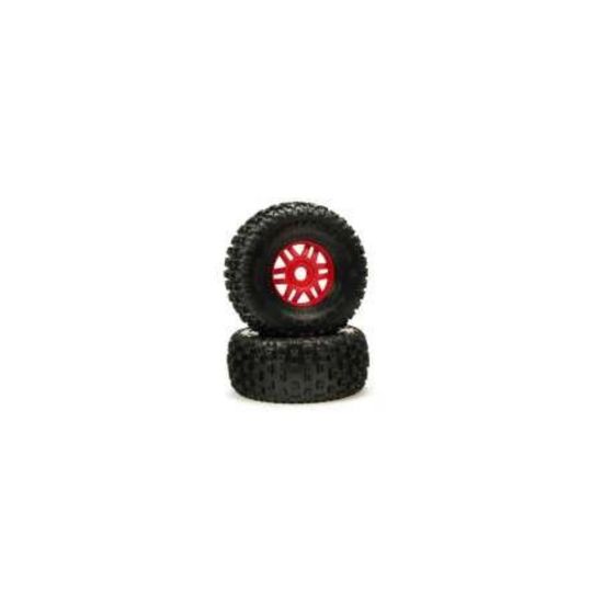 DBOOTS 'Fortress' Tire Set Glued (Red ) (2pcs)