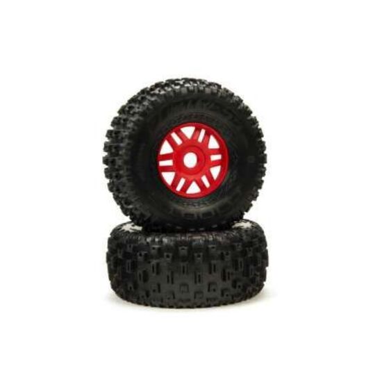 DBOOTS 'Fortress' Tire Set Glued (Red ) (2pcs), 2 image