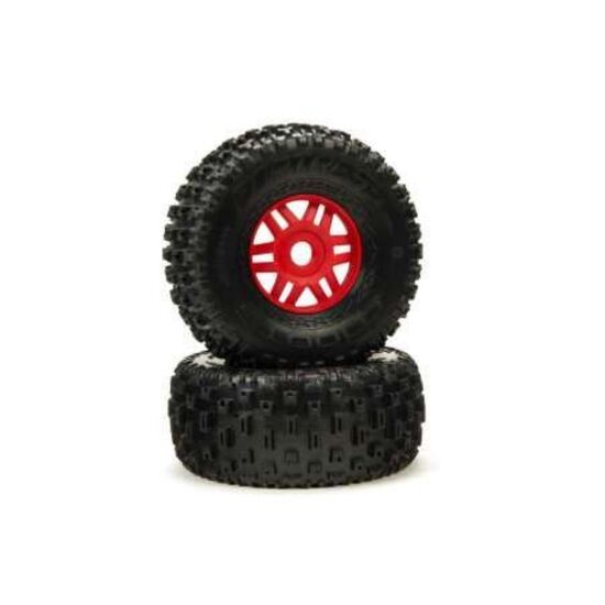 DBOOTS 'Fortress' Tire Set Glued (Red ) (2pcs), 3 image