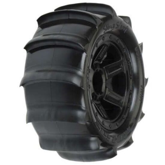 LEMPRO1010110-1/16 Sling Shot Fr/Rr 2.2&quot; Sand Tires Mounted 12mm Blk Desperado (2)