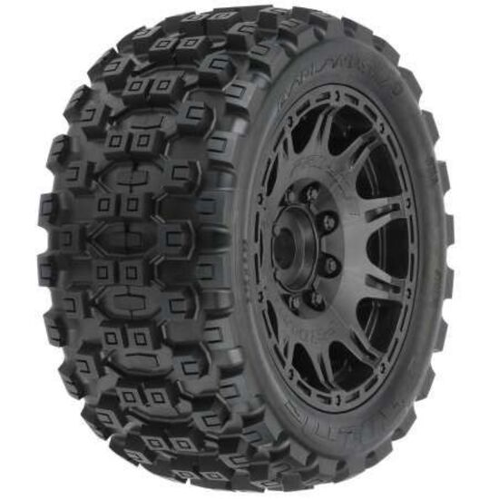1/6 Badlands MX57 Fr/Rr 5.7 Mntd 24mm Blk (2)