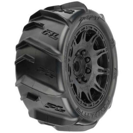 1/6 Dumont Snd/Snw Tires F/R MTD 24mm Blk Raid(2)