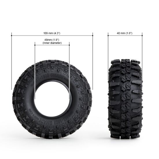 Gmade 1.9 MT 1903 Off-road Tires (2), 3 image