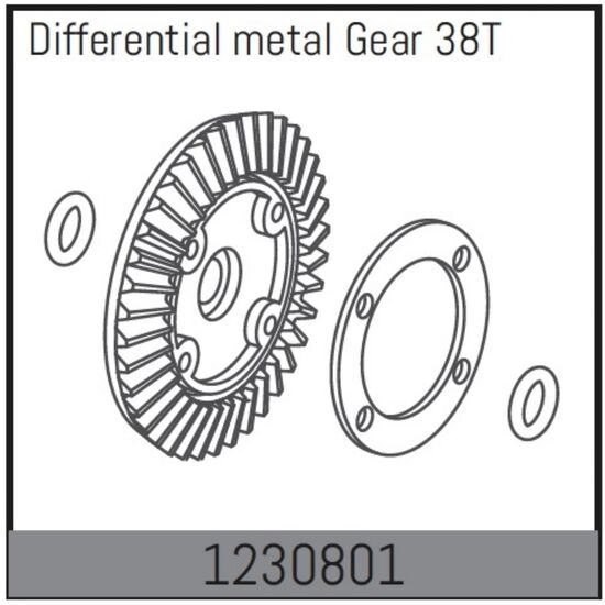 AB1230801-Differential Crown Gear 38T +Sealing