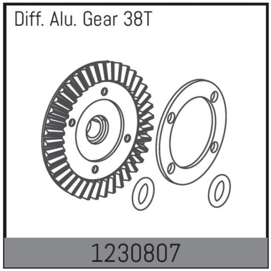 Couronne de diff. 38T + joint d'étanchéité BL-Versioin