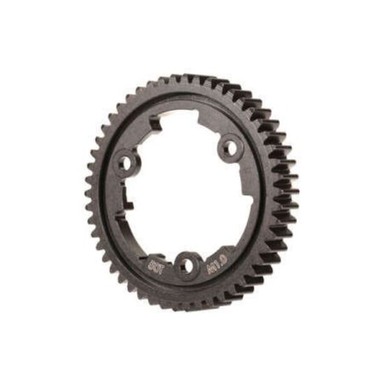 Spur gear, 50-tooth (machined, harden ed steel) (wide face, 1.0 metric pitc h)