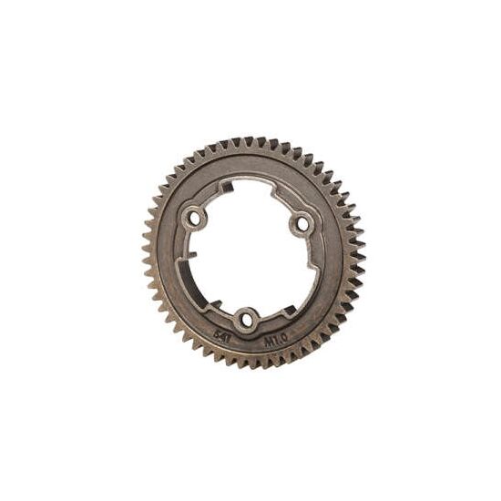 Spur gear, 54-tooth, steel (1.0 metri