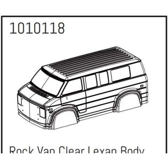 Rock Van PC Carrosserie (unpainted) - PRO Crawler 1:18