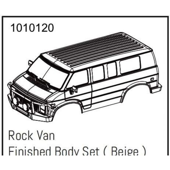 Rock Van PC Carrosserie Set (beige) - PRO Crawler 1:18