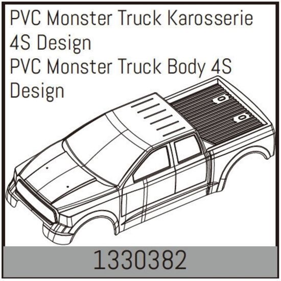 Corps de MonsterTruck en PVC  4S Design .