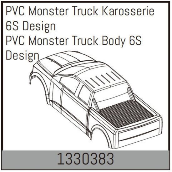 Corps de MonsterTruck en PVC  6S Design .