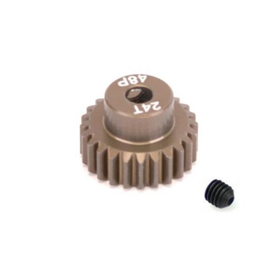 24T 48DP pinion gear 7075 Aluminum  3.175 bore For 1-10 cars