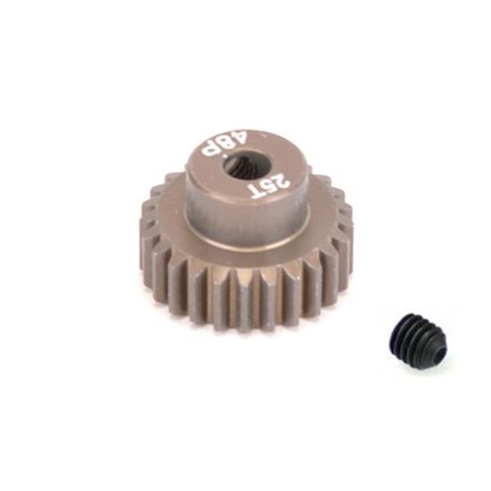 25T 48DP pinion gear 7075 Aluminum  3.175 bore For 1-10 cars
