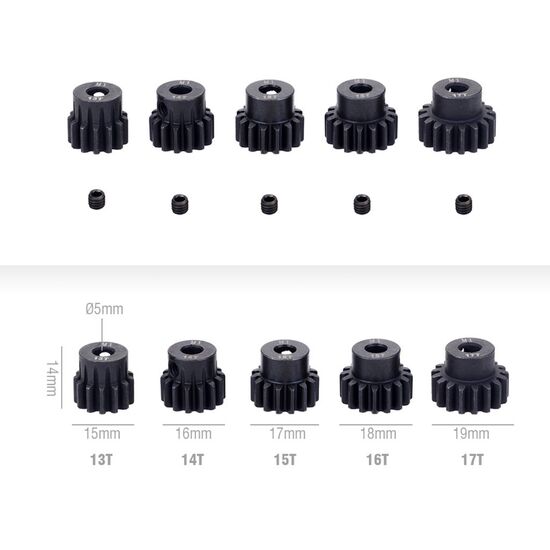 15T M1 pinion gear  alloy steel  5.0mm bore for 1/8cars., 4 image