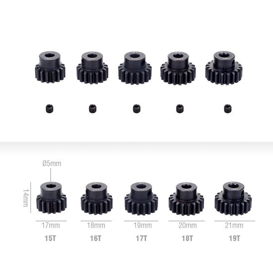 23T M1 pinion gear  alloy steel  5.0mm bore for 1/8cars., 3 image