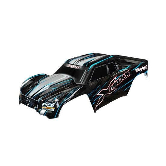Body, X-Maxx, blue (painted, decals a pplied) (assembled with tailgate protector)