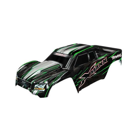 Body, X-Maxx, green (painted, decals