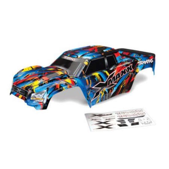 Body, X-Maxx, Rock n' Roll (painted , decals applied) (assembled with tai lgate protector)