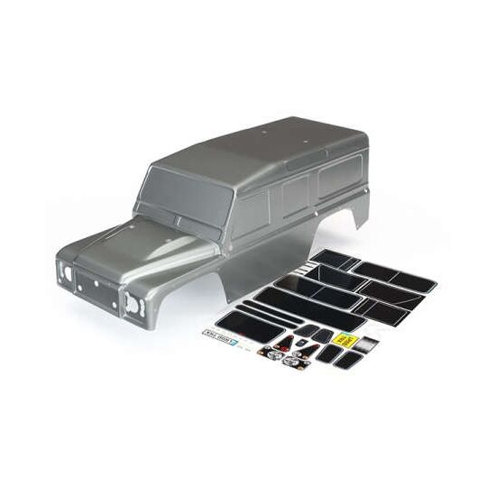 Body, Land Rover Defender, graphite s ilver (painted)/ decals