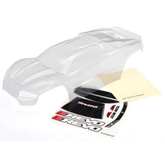 Body, E-Revo (clear, requires paintin g)/window, grill, lights decal sheet