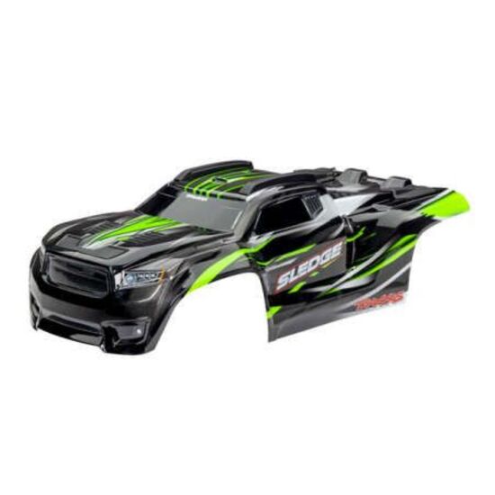 Body, Sledge, green/ window, grille, lights decal sheet (assembled with fr ont & rear body mounts and rear body