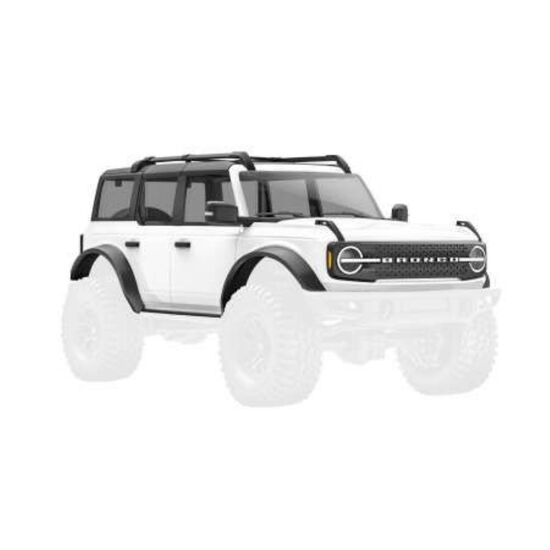 Body, Ford┬áBronco, complete (assemble d) (white) (includes grille, side mir rors, door handles, fender flares, wi
