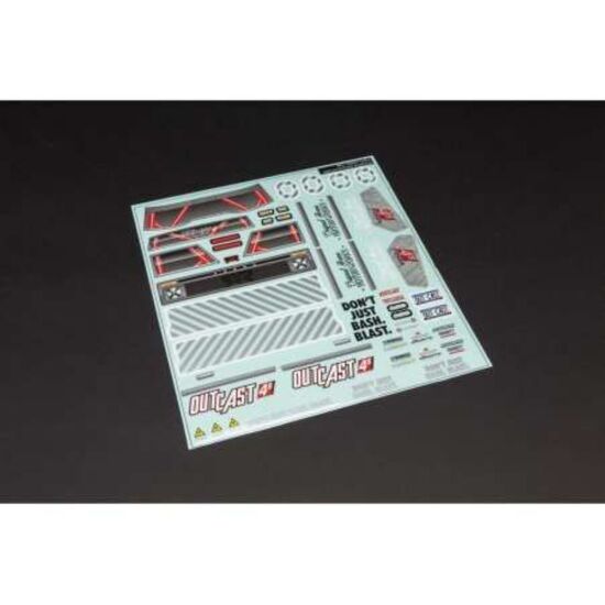 Outcast 4x4 Clear Body with Decals, 2 image