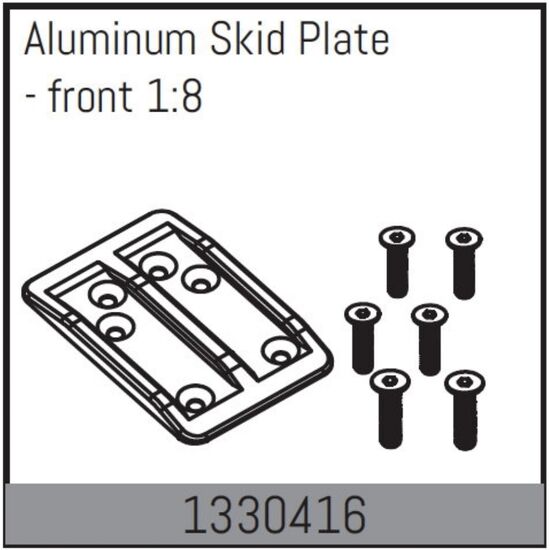 Plaque de protection en aluminium - avant 1:8