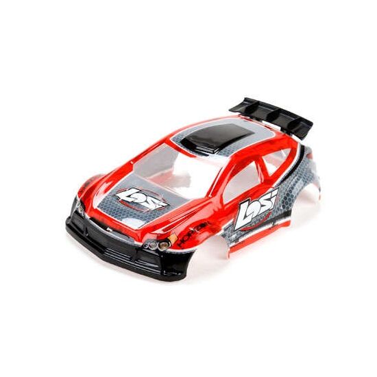 Micro Rally X Body lackiert rot