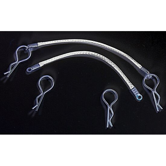 Épingles de corps avec corde, argent (80mm)