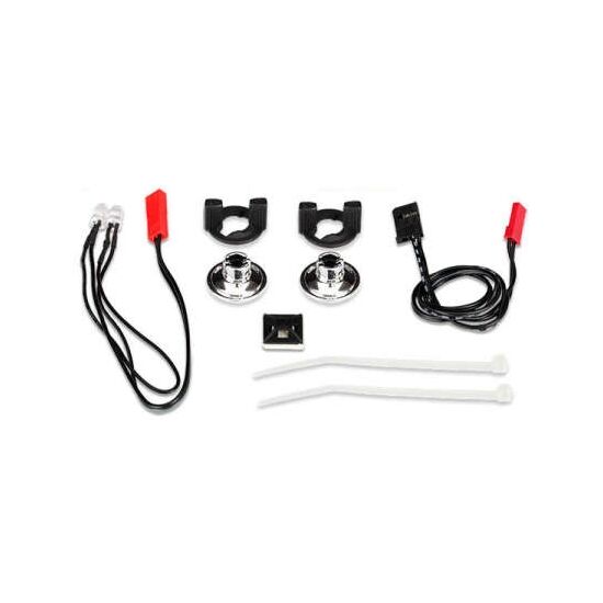 LED Lights/ harness (2 blue lights)/L ED housing (2) /housing retainer (2)/wire clip (1)/wire ties (