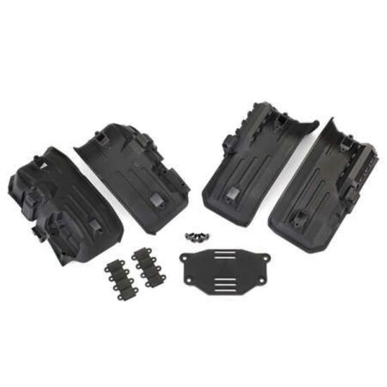 Fenders, inner, front & rear (2 each) / rock light covers (8)/ battery plat e/ 3x8 flathead screws (4)