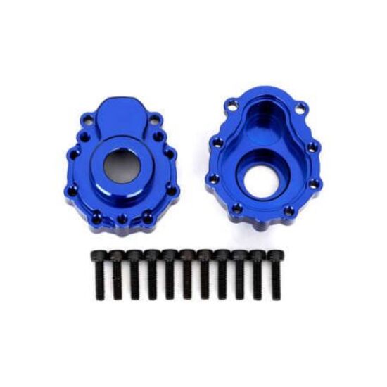 Portal housings, outer, 6061-T6 alumi num (blue-anodized) (2)/ 2.5x10 CS (1 2)