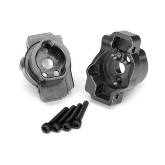 Portal drive axle mount, rear, 6061-T 6 aluminum (charcoal gray-anodized) ( left and right)/ 2.5x16 CS (4)